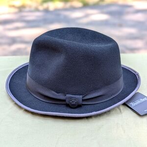 NWT Goorin Bros Black Fedora "Holiday" Hat Large
